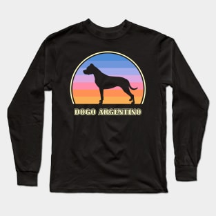 Dogo Argentino Vintage Sunset Dog Long Sleeve T-Shirt